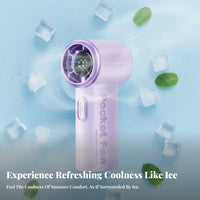 Long Battery Life Handheld Turbine Fan Portable Design Mini High Speed Fan Quiet Operation for Travelers, Commuters, Outdoor, Camping, Beach