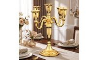 Candlestick with Multiple Arms European Metal Candelabrum Alloy Candle Holder Elegant Candelabra Classic for Dining Table