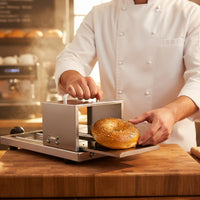 Manual Bread Cutter Easy to Use Stainless Steel Bread Cutter Manual Bagel Cutter Fast Slicing Commercial Kitchen Equipment