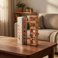 Wooden marble track Toy Tall Rectangular Marble Track Set Problem Solving for Children