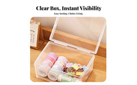 Locking currency Box with Tray Large Capacity Security Container Multi-Compartment