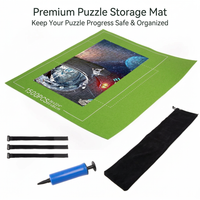 Felt Puzzle Storage Mat for 1000 to 1500 Piece Capacity, Portable Organizer Gray Blanket to Save Progress