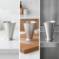 Stainless Steel Measuring Cup Food-Grade Measuring Cup with Dual Scale Markings Vessel for Culinary Artists, Cooks, Pastry Making, Cooking, Kitchen