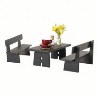 8 Pieces Dollhouse Coffee Table Set Decorative Furniture Simple for Hobbyists