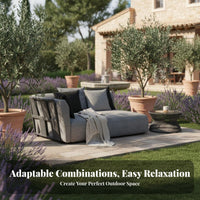 4 Pieces 4-Piece Woven outdoor seating set Weather-Resistant Outdoor Furnishing Modern Design Lounge Seating for homeowners, Families, Garden, Terrace, Backyard
