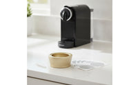 100 Pieces Coffee Capsule Lid with Base Refillable Aluminum Foil Lid with Brush Coffee Capsule Foil Lids for Drinkers