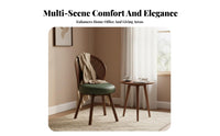 Retro Design Upholstered Bentwood Rolling Chair Ergonomic Design Rolling Bentwood Task Chair Easy Assembly pivot Seat for Home Workers, Students, Professionals, Study Room, Bedroom, Dormitory