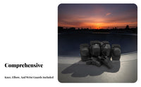 6 Pieces Knee Elbow Wrist Guard Set Adjustable Straps Blading Pads Impact Resistant Skating Pads Kit for Adults, Teens, Scootering, Biking