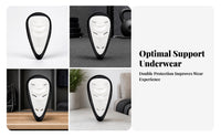 TPR Edging Hard Plastic Groin Cup Ventilated Vented Groin Cup Teardrop-Shaped Contoured