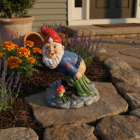 Funny Design Gnome Downspout Extension Easy to Install Downspout Gnome Ornament Weather-Resistant Decorative Gutter Statue Waterproof for Yard, Porch