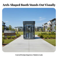 Portable Security Booth Fast Installation Security Guard Cabin Construction Sentry Box for Gatekeepers, Residential Communities, Toll Stations