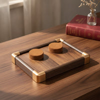 Jewelry Stand with Padded Bar Walnut-Tone Jewelry Display Stand Wooden Bracelet Holder for Vanity, Dresser, Retail Counter