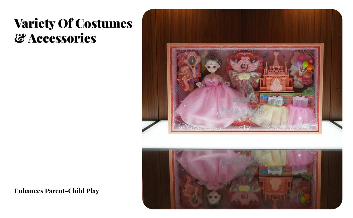 Ancient Design Princess Doll Set Gowns Doll Dress-up Gift Set Poseable Kids Toy for Girls, Parents, Role-Playing, Birthday Parties, Playroom