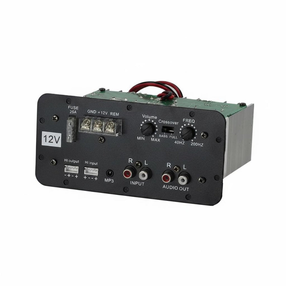 Adjustable Crossover 12V Bass Amplifier AUX Input Bluetooth Amplifier Module Easy Installation Audio Electronics