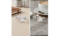 Sentimental 925 Silver Band Delicate Adjustable Band Open Jewelry Polished for Daily Wear