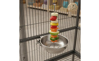 Chew Resistant Parrot Chew Toy Feeder Easy to Clean Hanging Bird Bowl Rustproof Hanging Bird Treat Holder Dishwasher Safe for Parrots