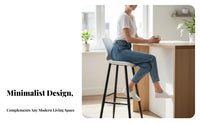 Back Support Swivel High Chair with Backrest Simple Design Bar Stool Padded Seat Seating Furniture Integrated Footrest for Homeowners, Business Owners, Entertainers, Counter, Kitchen Island, Front Desk, Restaurant