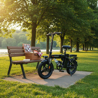 Powered Folding Electric Bike Disc Brakes Portable Commuter Electric Bicycle Shock Absorption Compact Foldable Cycle 3 Riding Modes for Designated Drivers, Commuters, City Commuting, City Travel, Last-Mile Transport