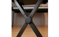 Cross-Brace Design Piano Stool Cushioned Seat Music Furniture Padded