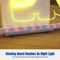 Kids Cartoon Luminous Drawing Board, Erasable Handwriting Pad, Creative Art Toy, Pen Included
