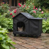Outdoor Cat House Waterproof Weatherproof Cat House Elevated Design Pet Supply for Garden
