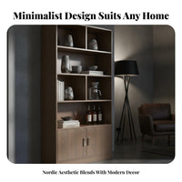 Floor Standing Beverage Cabinet Stable Structure Living Room Partition Cabinet Multipurpose Standing Display Case for Collectors, Entryway, Bar, Study