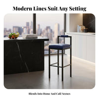 Nordic aesthetic Bar Stool with Backrest Modern Design Counter Chair Light Luxury Seating Furniture Minimalist Aesthetic for Cafe Owners, Homeowners, Adults, Restaurant, Kitchen Island, Home, Dining Room