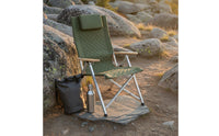 Adjustable Reclining Camp Chair Lightweight High Back Folding Chair Breathable Material Portable Outdoor Recliner for Camping, Beach, Fishing