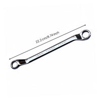 Mirror Polish Double Box End Wrench Chrome Plated Double Box End Wrench Set Heavy Duty for Professionals, Auto Repair, Garage, Tight Areas