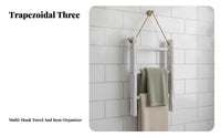 3-Rung Ladder Hanger Rustic Design 3-Rung Hanging Ladder Space-Saving Towel Holder for Interior Decorators, Householders, Laundry Room, Bedroom