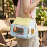 Parrot Travel Bag for Cockatiel and Parakeet, Bird Outing Bag with Standing Perch, Removable Tray, Shoulder Strap, Outdoor Small Bird Carrier