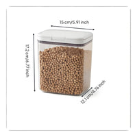 Large Capacity Rice Storage Container Moisture-Proof Pet Food Storage Container Transparent Body for Kitchen