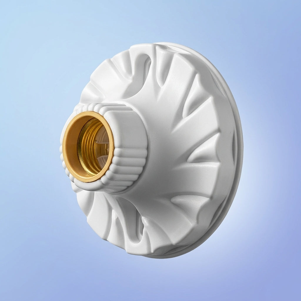 E27 Bulb Base for Ceiling Lighting and Garage Lighting, Heat Resistant Ceramic Lamp Fitting, Orange E27 Lamp Holder, Rated 100V-240V E27 Lamp