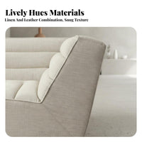 Wabi-Sabi aesthetic Deep Seat configurable Sofa Minimalist Aesthetic Lowsilhouette configurable Lounger Easy Assembly Living Room Furniture for Apartment Dwellers, Design aficionados, Interior Designers, Lounge Area, Studio, Movie evenings