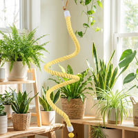 Climbing Rope Parrot Toy, Bendable Bird Swing and Climbing Ladder for Cage, Budgie Toy with Hook and Screw Swivel Attachment
