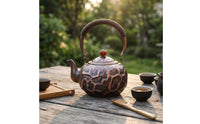 Teapot with Cord-Wrapped Handle Traditional Tea Vessel with Handle Classic