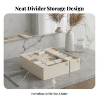 3 Pieces Compartmentalized cloth Compartment Box Space-Saving cloth Compartment Tray Foldable Drawer Organizer Breathable for Students, Adults, Parents, Bedroom, chest of drawers, Dorm Room, Office