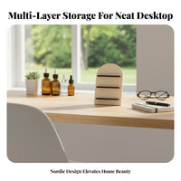 Space-Saving Essential Oil Display Holder Multifunctional 3-Tier Cosmetic Rack Minimalist Design for Women, Cooks, Bedroom, Office, Kitchen