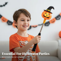 Handheld and Portable illuminated Pumpkin light stick Lightweight Design gourdo'-lantern'-Lantern light stick Festive Halloween accessory Replaceable Batteries for Children, Trick-or-Treaters, young children, Parties, Costume events, Nighttime Safety