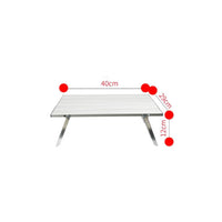 Foldable Aluminum Roll Top Table Sturdy and Stable Folding Camping Table Waterproof for Picnic, Fishing, Beach, Garden