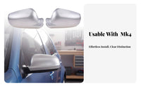 Car Side Mirror Housing Exact Fit Replacement Side Mirror Cover Easy Installation Automotive Exterior Part for Auto Repair