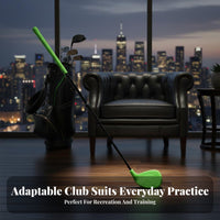 Oversized Head Adjustable Golf Club Portable Beginner Golf Training Club Aluminum Alloy Shaft for Beginners, Golfers, Travel, Home, Backyard