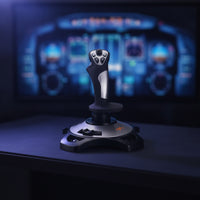 3-Axis Flight Joystick with Throttle Programmable Joystick with Throttle Ergonomic HOTAS Controller Adjustable for Gamers