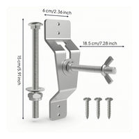 Secure Spare Tire Carrier with Wing Nut Bolt-on Wall Mounted Spare Tire Carrier Space-Saving Wheel Bracket Rack Easy to Install for Mechanics, Enclosed Trailers, Garages, Workshops