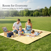 Outdoor Picnic Blanket Camping Mat - Waterproof, Thickened, Portable for Hiking, Beach, and Tent