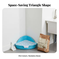 Corner Hare Toilet Sturdy Plastic Small Pet Corner Litter Box Triangle Guinea Pig Potty Easy to Clean for Chinchillas