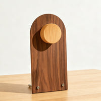 Raised Peg Wooden Necklace Display Stand Metal Feet Walnut Necklace Display Stand Tabletop