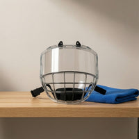 Transparent Face Visor with Grille Curved Helmet Face Guard for Sports Training