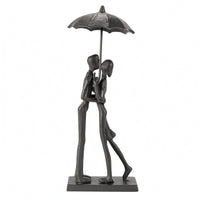 Cast Iron Figurine Anniversary Gift Metal Couple Figurine Handcrafted Romantic Iron Statue for Couples