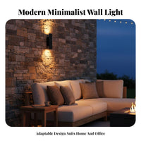 Waterproof up and down Wall Light Energy Efficient up down Wall Light Hardwired Die-Cast Aluminum Body for Interior Designers, Business Owners, Stairway, Staircase, Living Room, Bathroom